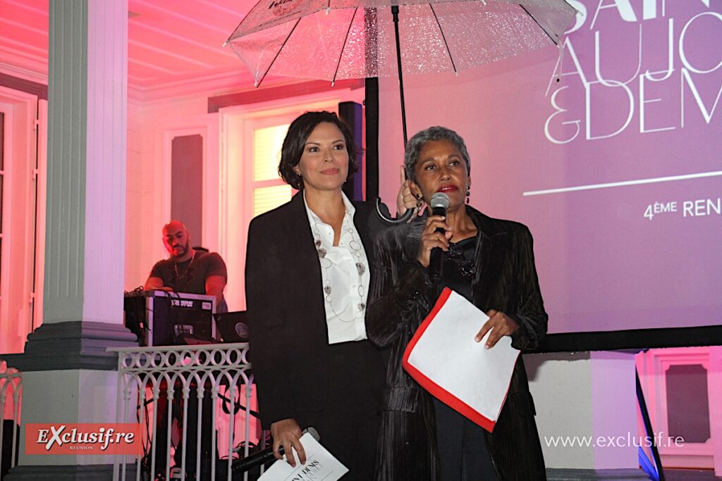 Emilie Minatchy, présentatrice de la soirée, et Ericka Bareigts.